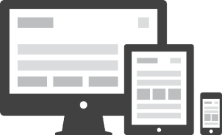 Diferentes dispositivos exibindo o mesmo conteúdo, ilustrando um design responsivo