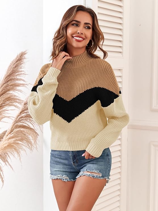 Women's Cropped Turtleneck Sweater