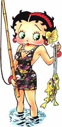 Betty Boop pescando
