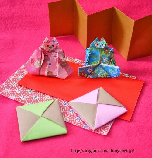 Kawaii 折り紙 チュートリアル 折り紙 ひな人形の座布団の折り方