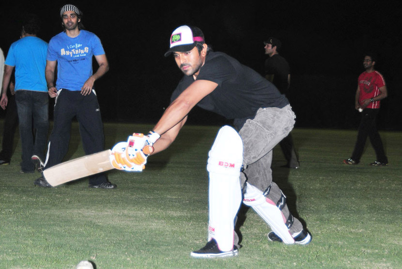 ram charan teja cricket practice tollywood t20