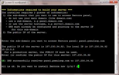 Cara Install Sentora di VPS CentOS 7 64 bit