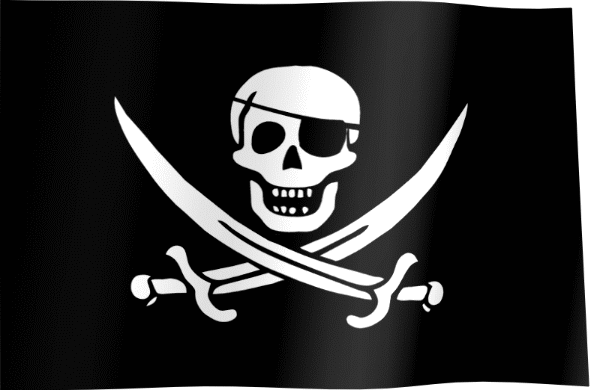 Pirate Flags (GIF) - All Waving Flags