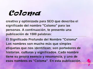 significado del nombre Coloma