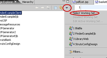 a sub-set of files/classes