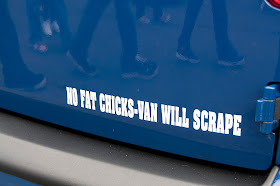 No fat chicks van will scrap sticker