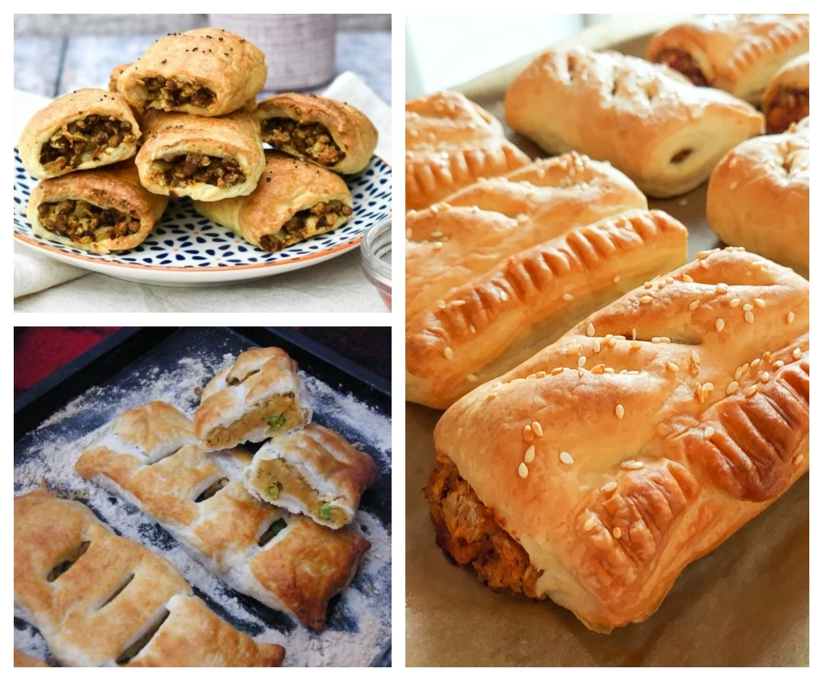 Vegan sausage rolls.