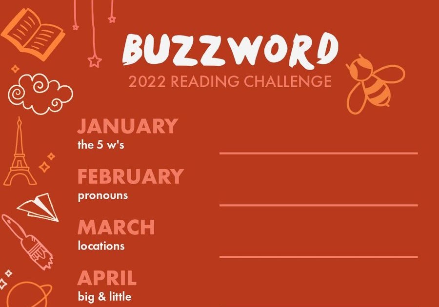 Reading with a Griffin Buzzword 2022 Reading Challenge & 2023 Prompts