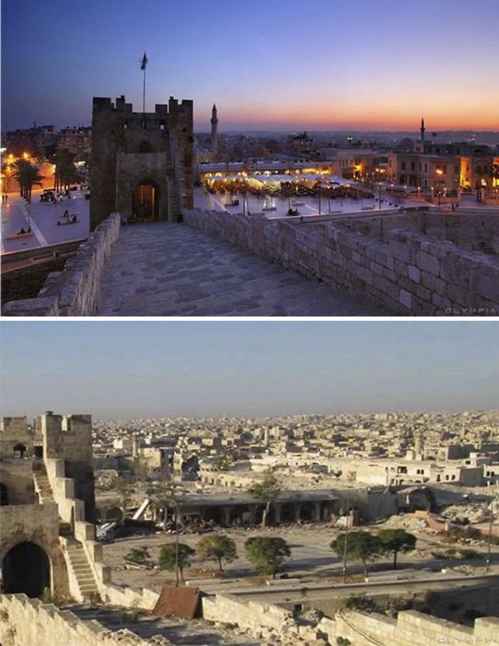 30 Before & After Pics Of Aleppo Reveal What War Did To Syria’s Largest City