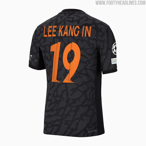 Unique Orange PSG 23-24 Third Kit Champions League Font Unveiled ...