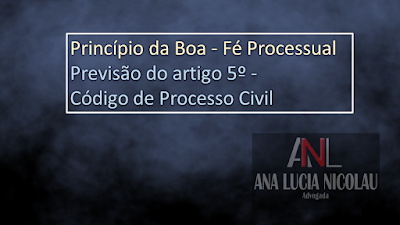 Princípio da Boa - Fé Processual