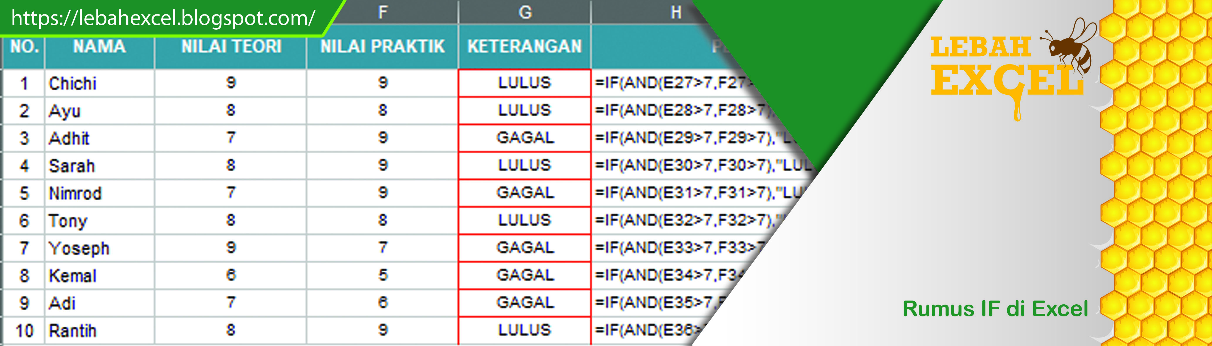 Rumus AND di Excel