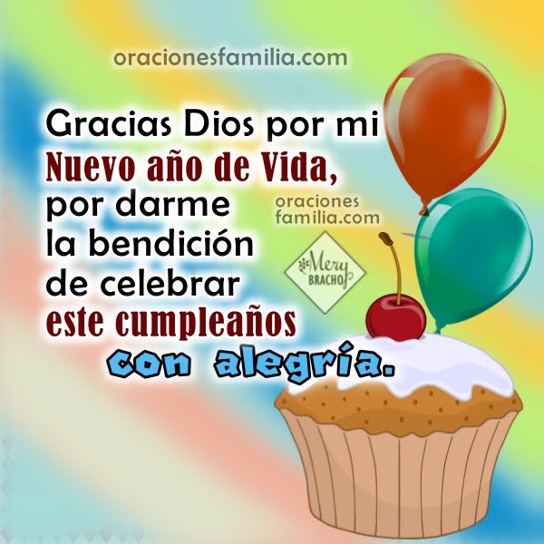 bendiciones por mi cumpleaños gracias al Señor