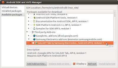 SDK and AVD Manager SDK and AVD Manager
