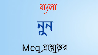 একাদশ শ্রেণী xi class bengali বাংলা নুন MCQ প্রশ্নোত্তর nun mcq questions answers