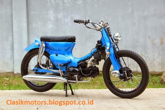 Gambar Modifikasi honda c70, atau pitung warna biru 