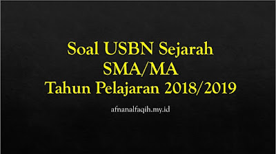 soal usbn sejarah dan kunci jawabannya