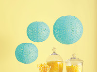  Martha Stewart Blue Eyelet Paper Lantern