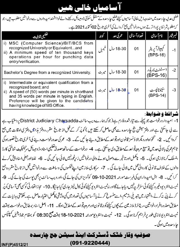 Latest Jobs in District and Session Courts 2021 Application Download
