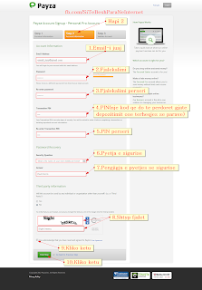 Payza - Formulari i rregjistrimit (Hapi 2)