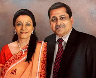couple-painting-in-suit-and-saree
