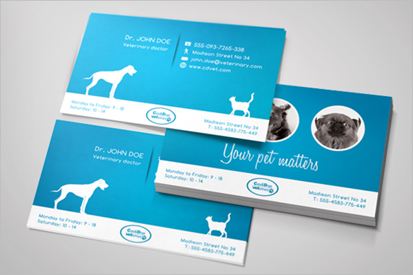 20 Cool Blue Business Card - Free Printable PSD, EPS, Word 
