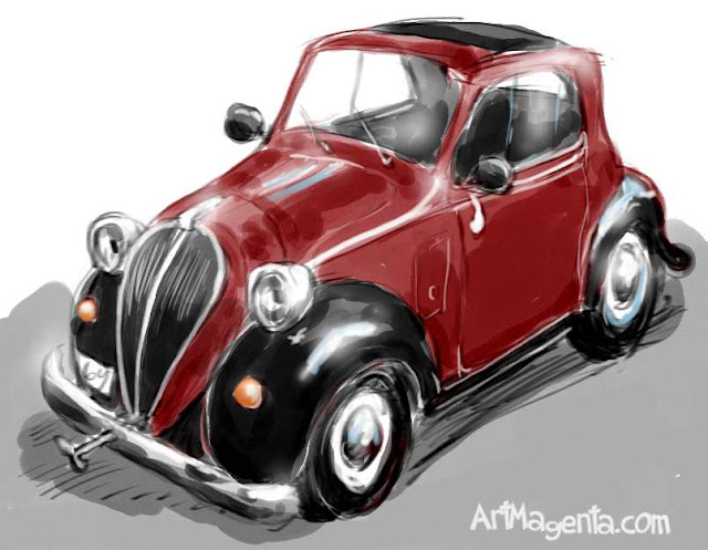 Fiat topolino painted by ArtMagenta