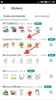 stickers animados de WhatsApp