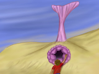 Alien tree with door opening