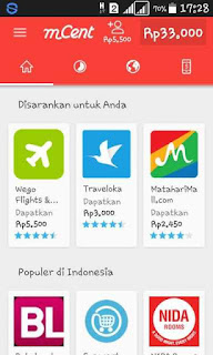 cara mendapatkan pulsa dari mcent 2016