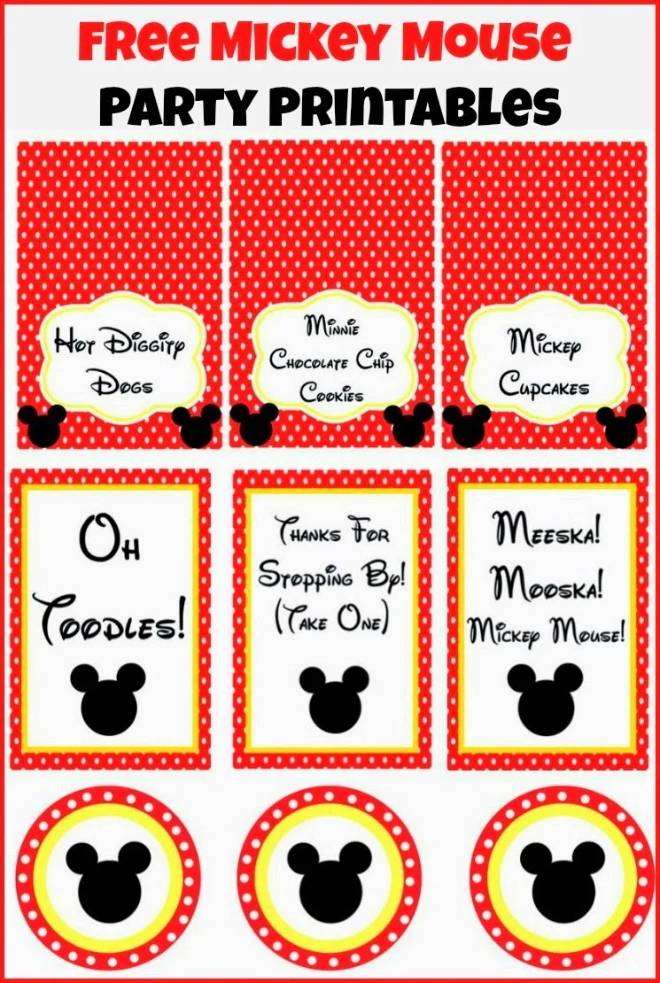 Mickey: Mini Kit para Imprimir Gratis. 