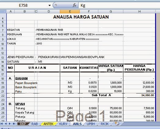 KUMPULAN RAB DAN GAMBAR BANGUNAN SEKOLAH: KUMPULAN RAB DAN 