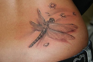 dragonfly tattoo 3D for body design