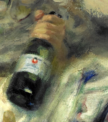 Philippe Zacharie L'absinthe ou L'alcool ou L'alcool rend fou, 1909, Musée des Beaux-Arts de Rouen , huile sur toile de 120 x 200 cm.