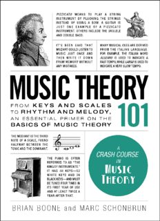 Music Theory 101: From Keys and Scales to Rhythm and Melody, an Essential Primer on the Basics of Music Theory by Brian Boone & Marc Schonbrun