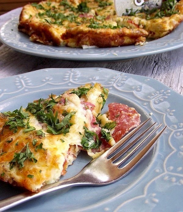 Pepporoni Pizza Frittata Recipe