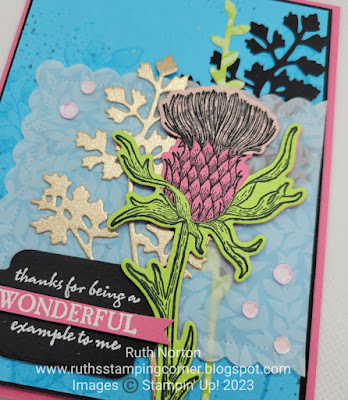 stampin up, beautiful thistle