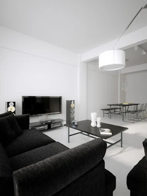 Design de interiores mix de preto e branco