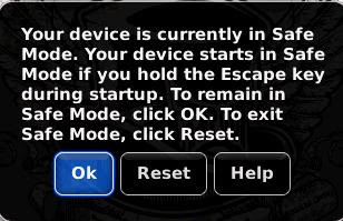 How to start a BlackBerry smartphone in safe mode