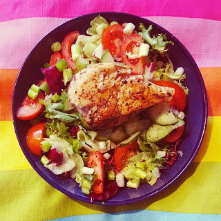 Slow Roasted Chicken and Salad