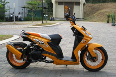 modifiksi motor honda beat orange