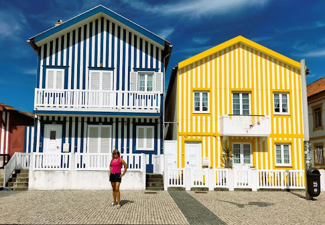 case colorate Costa Nova Portogallo