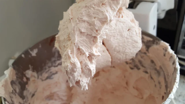 The Light Pink Color of the Strawberry Frosting