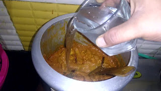 Add water to butter chicken 