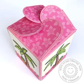 Sunny Studio Stamps: Fabulous Flamingos Gift Box (using Wrap Around Box Dies)