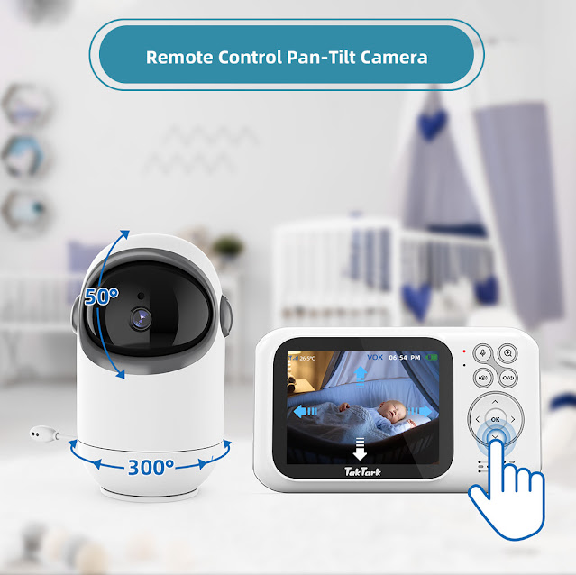 Baby Monitor Camera 360° Pan Tilt Night Vision