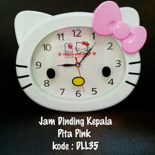 Jam Dinding Hello Kitty Murah  Grosir Ecer Pita Pink