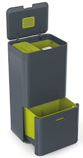 Intelligent Waste Totem Garbage Trash Can Unit With Recycling Bin, No Longer Need 3 Separate Waste Containers FOR Garbage, Recycling AND Food Waste