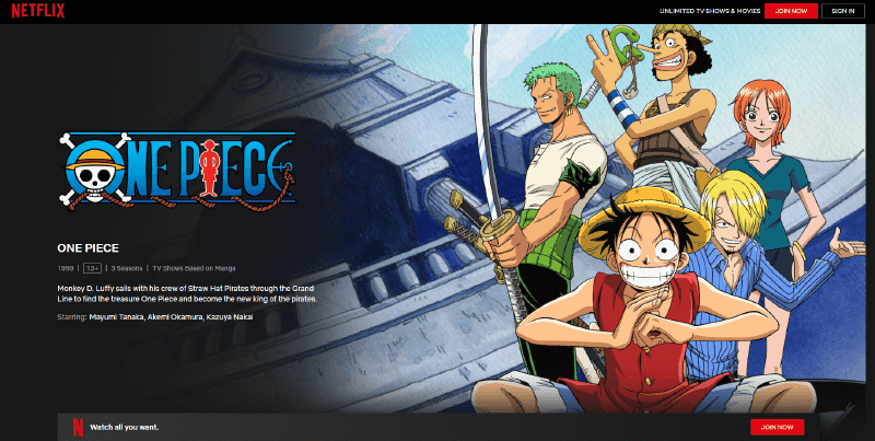 One Piece Anime is now available on Netflix Philippines!