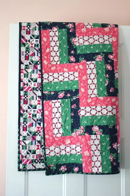 rail fence baby quilt